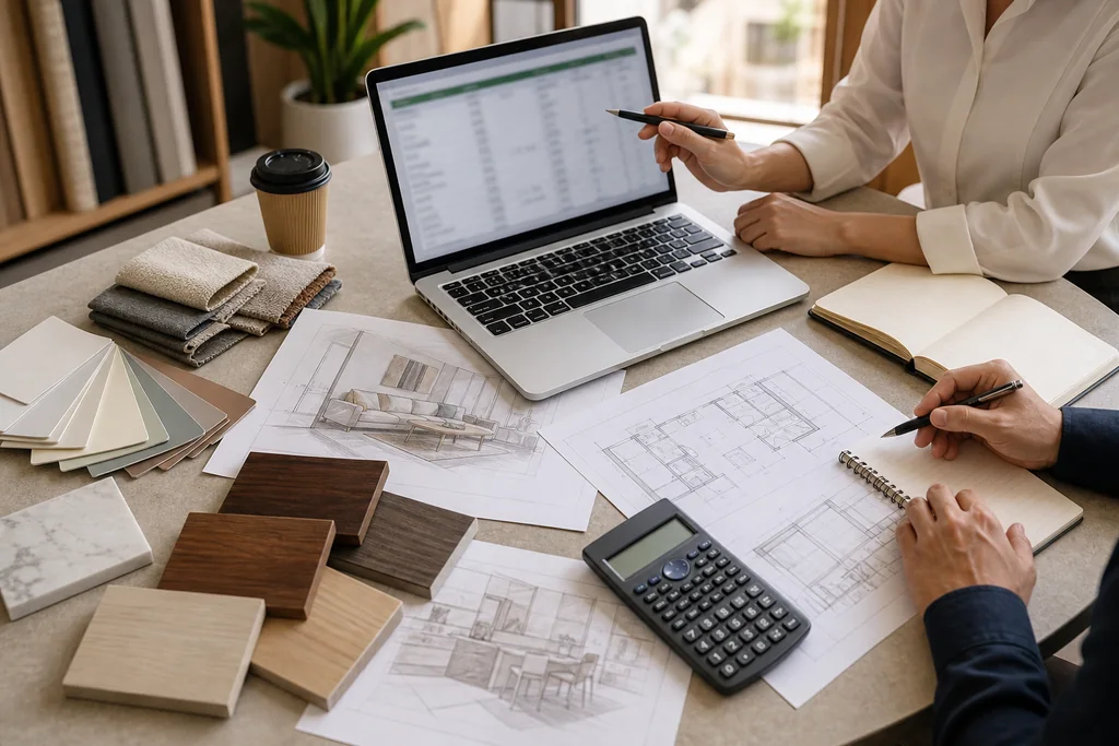 Báo giá nội thất tách hạng mục và mẫu vật liệu