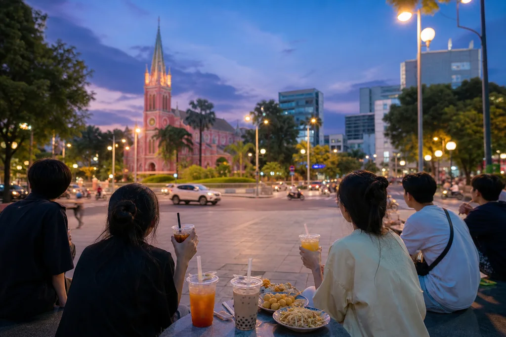 Hồ Con Rùa và khu check-in Sài Gòn chiều tối