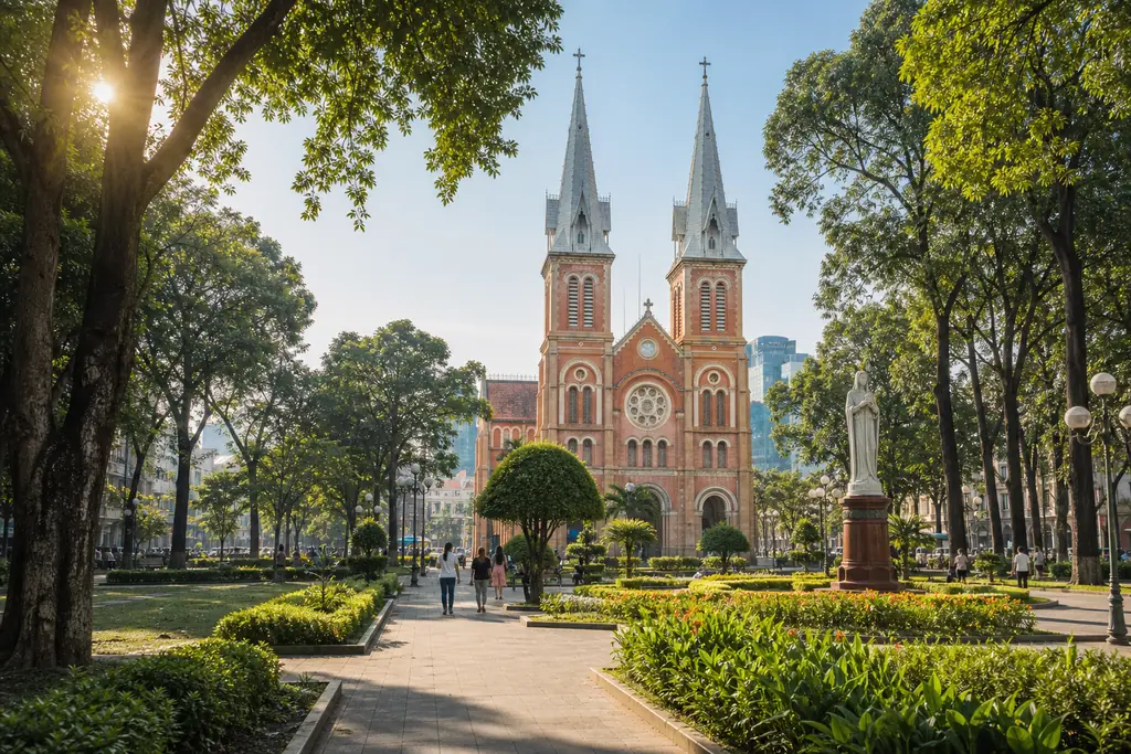 Nhà thờ Đức Bà và công viên 30/4 điểm check-in Sài Gòn