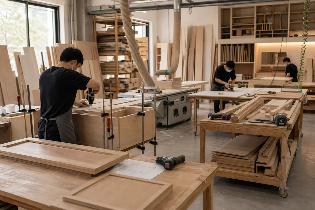 Xưởng thi công nội thất gỗ
