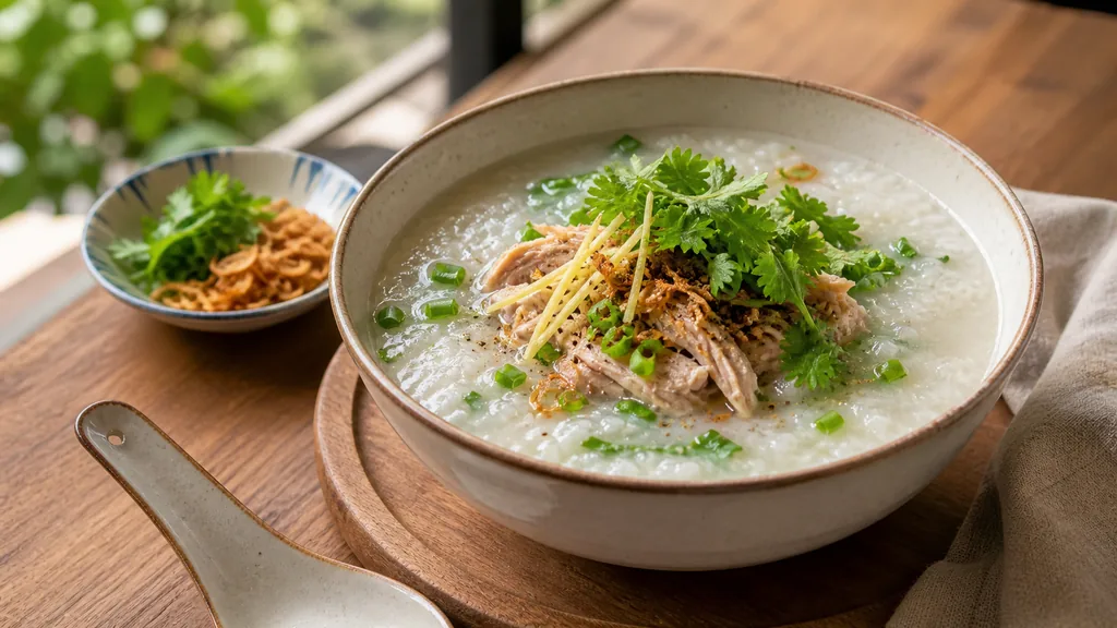 Tô cháo nóng phần vừa cho bữa sáng nhẹ