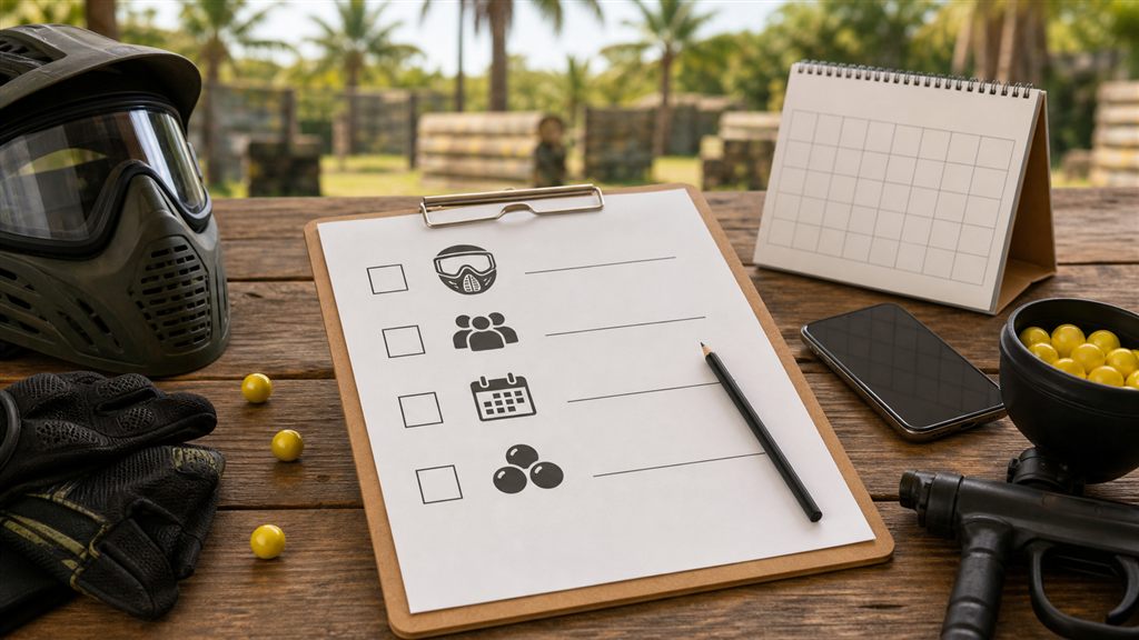 Bảng checklist chọn sân paintball TPHCM cho nhóm bạn