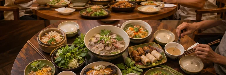 Menu quán ăn gia đình có nhiều món để chia